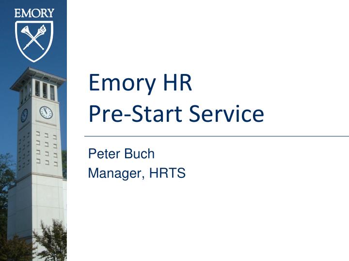 emory hr pre start service
