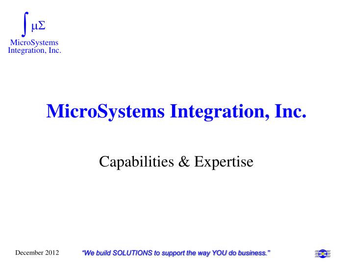 microsystems integration inc