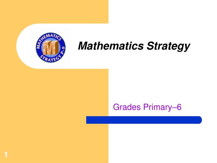 mathematics strategy