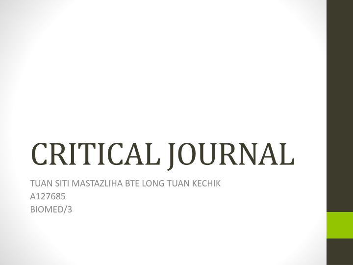 critical journal