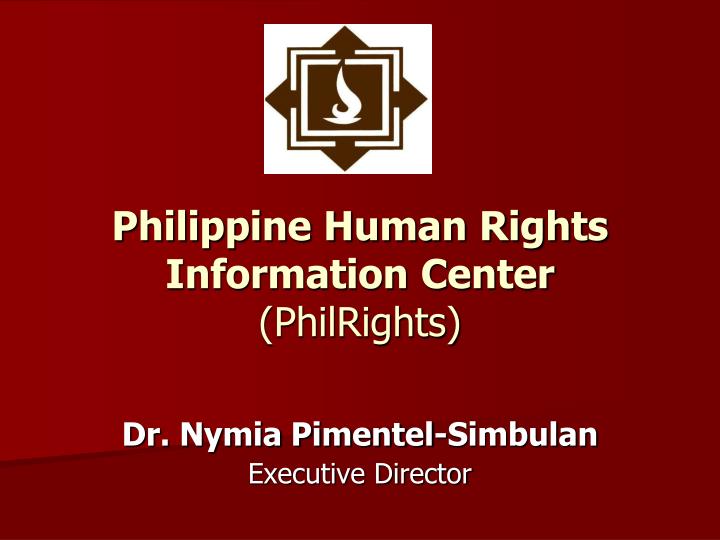 philippine human rights information center philrights