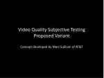 Video Quality Subjective Testing Proposed Variant