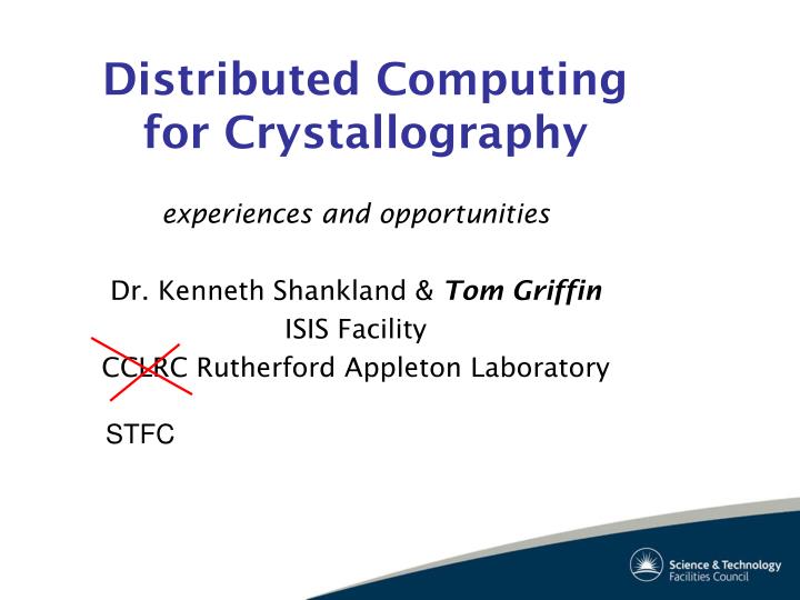 distributed computing for crystallography