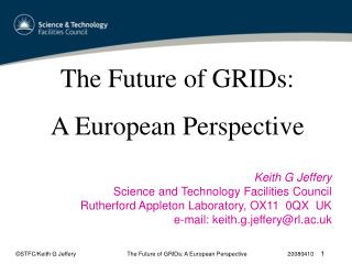 The Future of GRIDs: A European Perspective