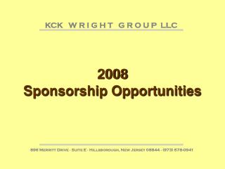 2008 Sponsorship Opportunities