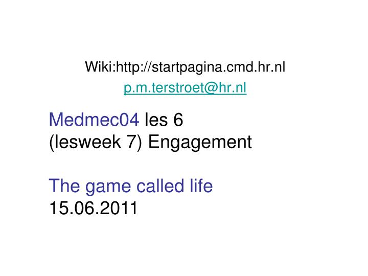 wiki http startpagina cmd hr nl p m terstroet@hr nl
