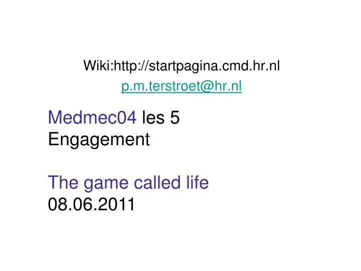 wiki http startpagina cmd hr nl p m terstroet@hr nl