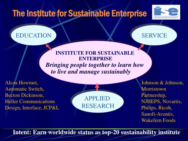 the institute for sustainable enterprise