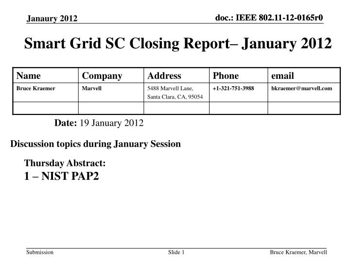 smart grid sc closing report january 2012
