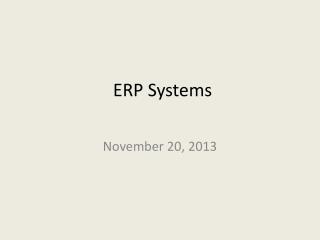 ERP Systems