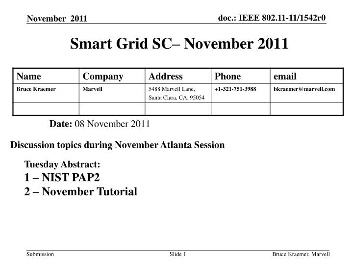 smart grid sc november 2011