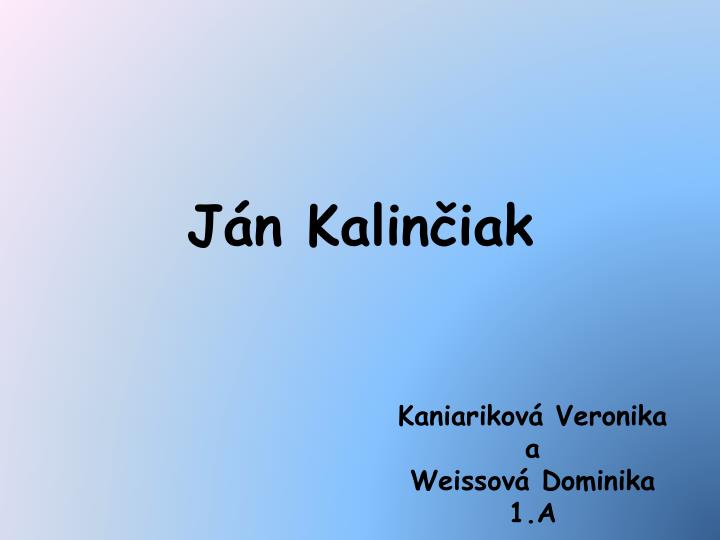 j n kalin iak