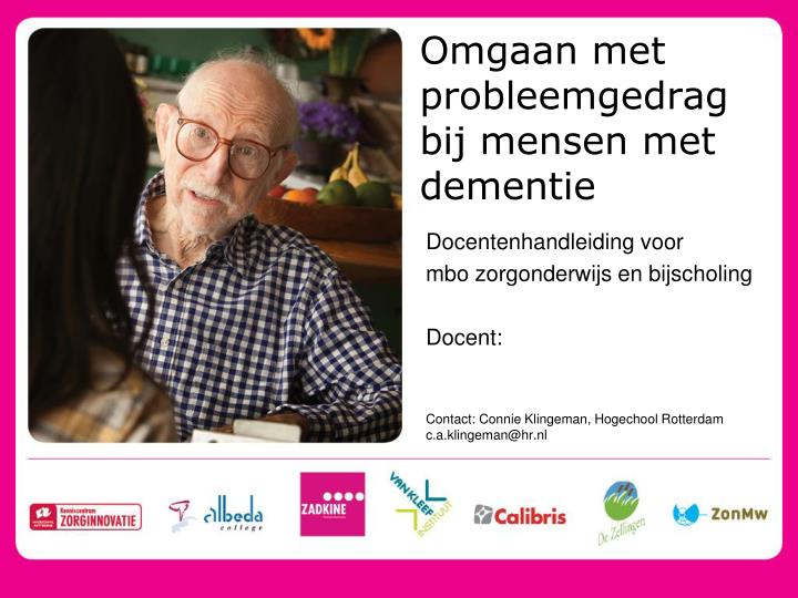 omgaan met probleemgedrag bij mensen met dementie