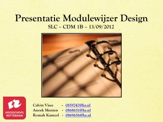 Presentatie Modulewijzer Design