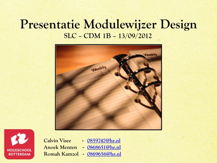 presentatie modulewijzer design