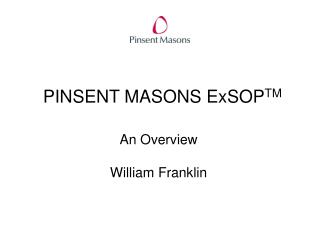 PINSENT MASONS ExSOP TM