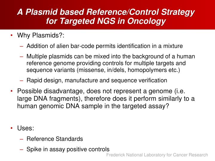 a plasmid based reference control strategy for targeted ngs in oncology
