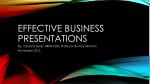 EFFECTIVE BUSINESS PRESENTATIONS - slide 1