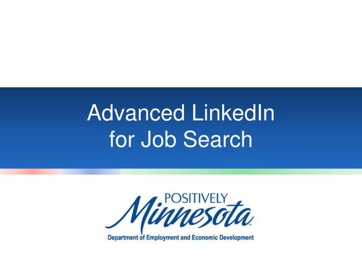 advanced linkedin for job search