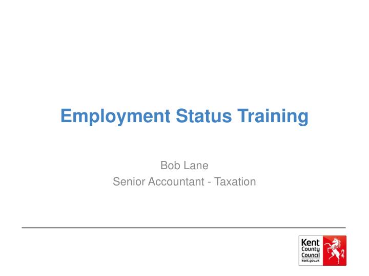 employment status training