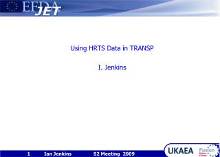 Using HRTS Data in TRANSP I. Jenkins