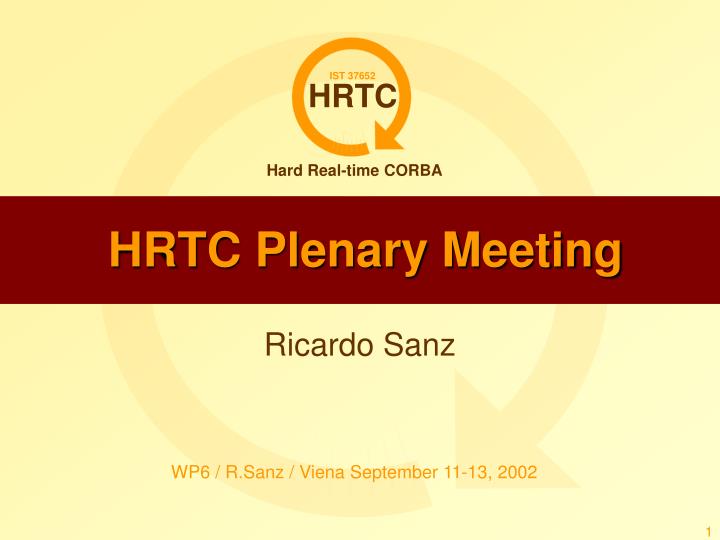 hrtc plenary meeting