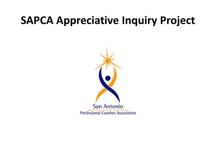 sapca appreciative inquiry project