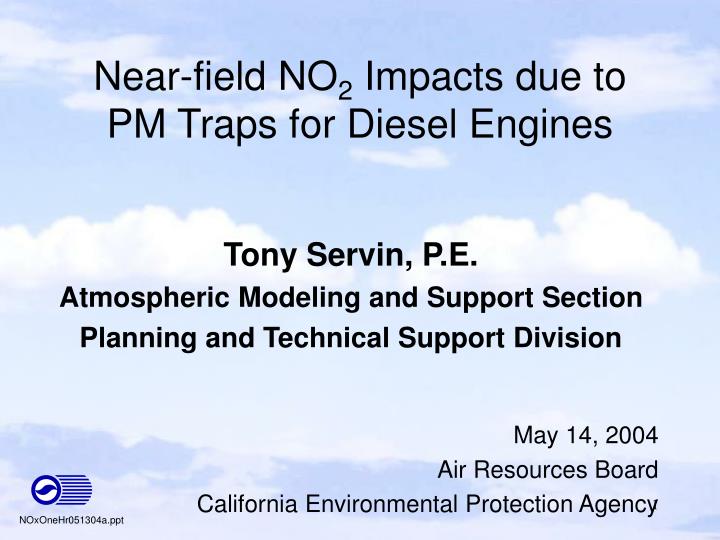 near field no 2 impacts due to pm traps for diesel engines