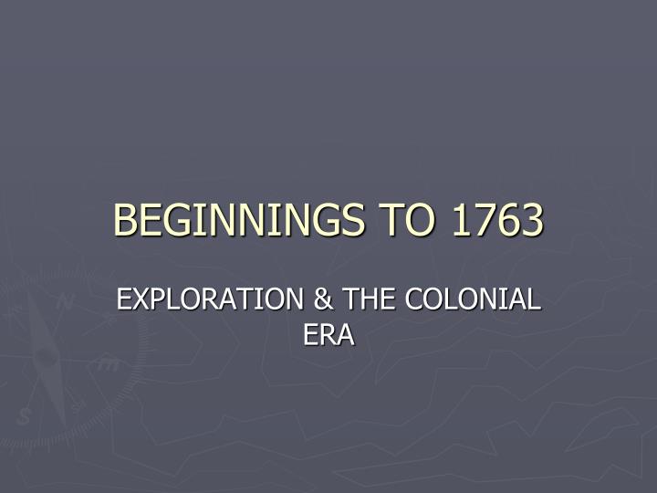 exploration the colonial era