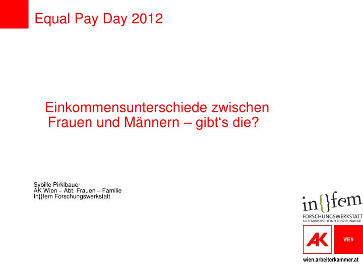 equal pay day 2012