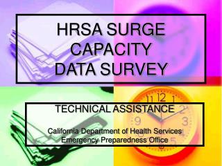 HRSA SURGE CAPACITY DATA SURVEY