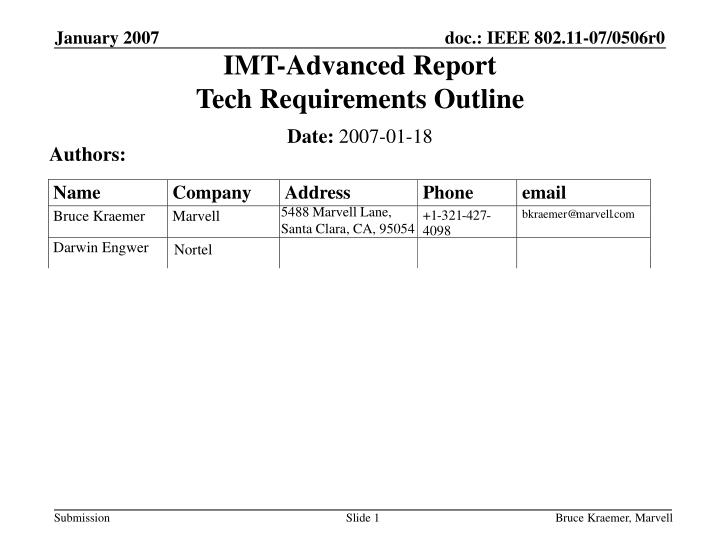 imt advanced report tech requirements outline