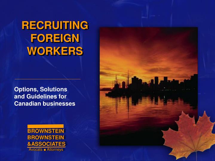 recruiting foreign workers
