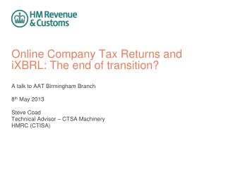 Online Company Tax Returns and iXBRL: The end of transition?