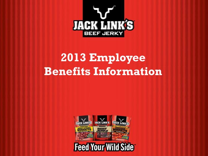 2013 employee benefits information