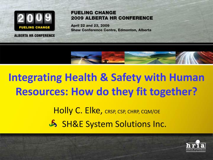 integrating health safety with human resources how do they fit together
