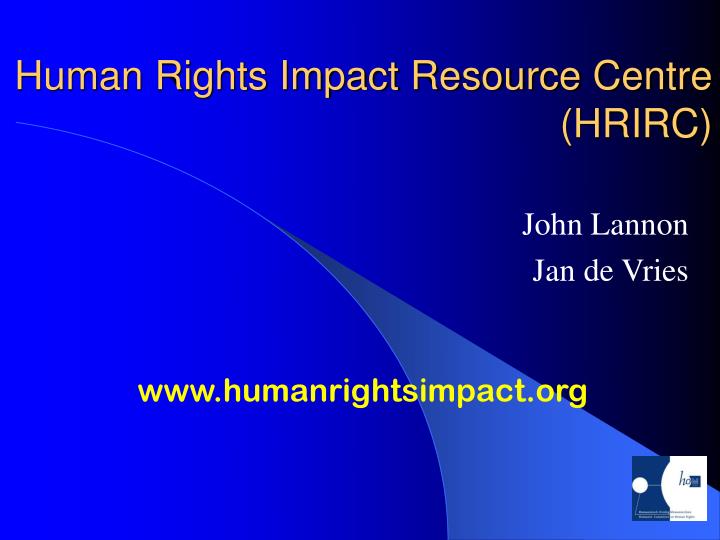 human rights impact resource centre hrirc