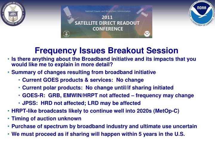 frequency issues breakout session