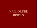 MAIL-ORDER BRIDES - slide 1