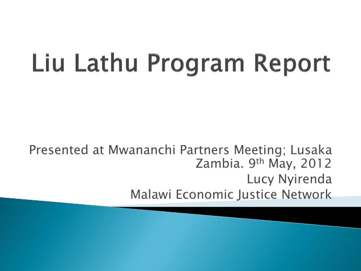liu lathu program report