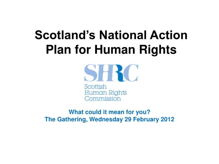 scotland s national action plan for human rights