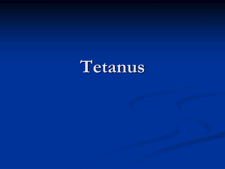 tetanus