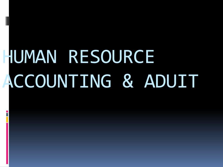 human resource accounting aduit