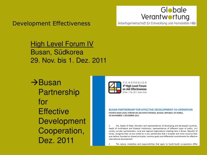 development effectiveness