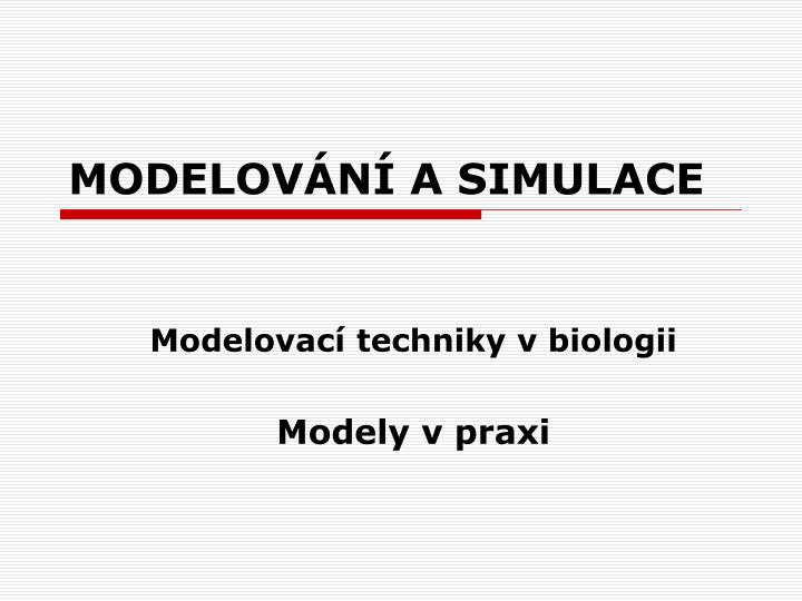 modelov n a simulace