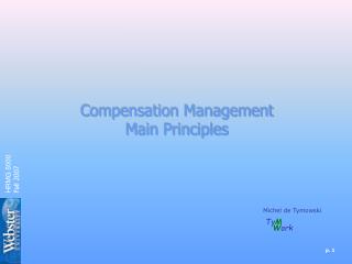 Compensation Management Main Principles