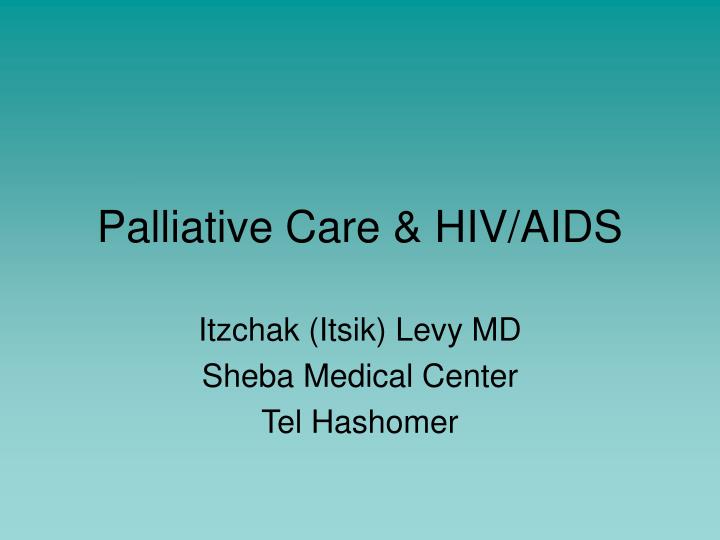 palliative care hiv aids