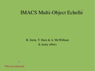 IMACS Multi-Object Echelle