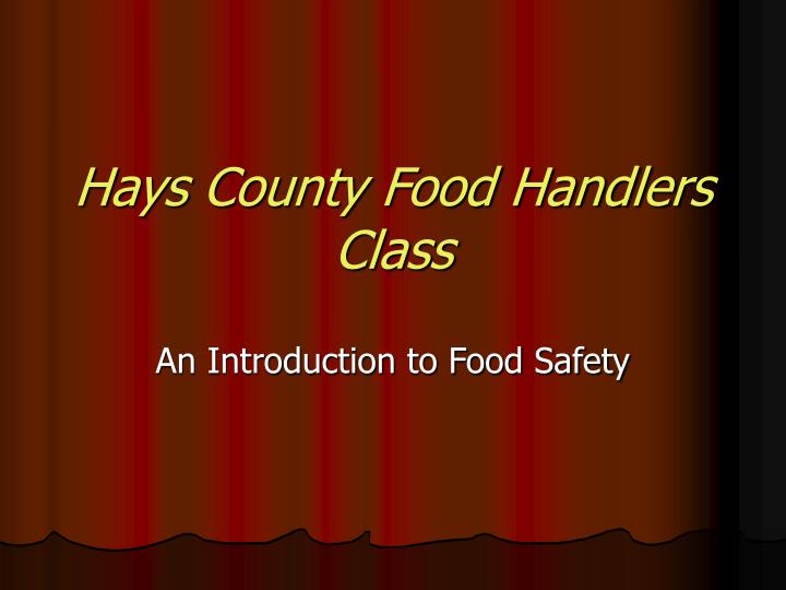 hays county food handlers class