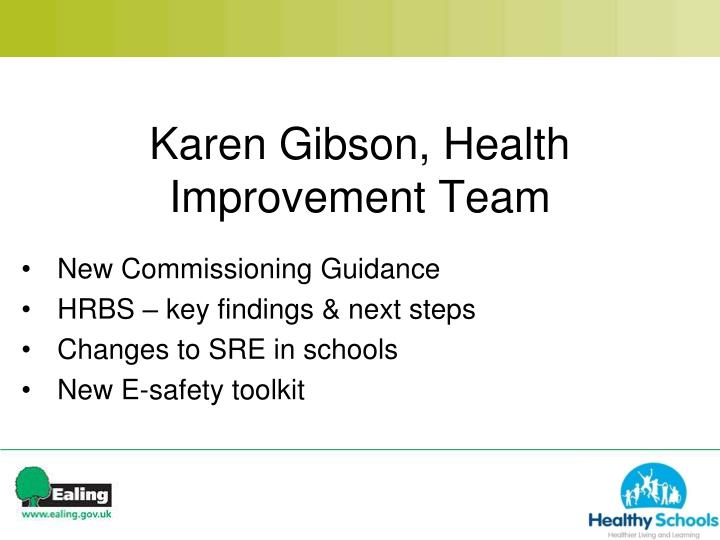 karen gibson health improvement team